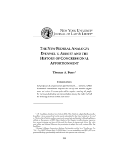 evenwel v. abbott and the history of congressional apportionment
