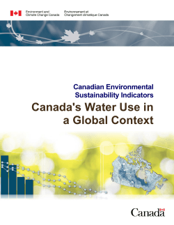 Part 1. Canada`s Water Use in a Global Context Indicator