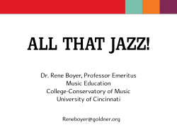 ALL THAT JAZZ!