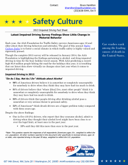 2013 Impaired Driving Fact Sheet - AAA Foundation for Traffic Safety