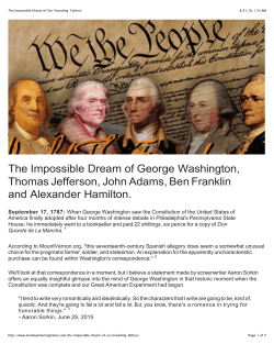 The Impossible Dream of George Washington and Don Quixote