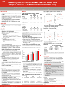 Comparing resource use in Alzheimer`s disease across three