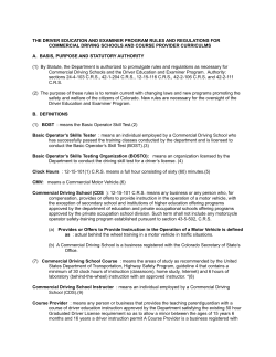 Code of Colorado Regulations - Colorado Secretary of State