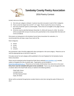 Sandusky County Poetry Association