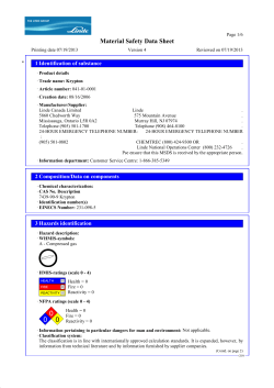 Material Safety Data Sheet
