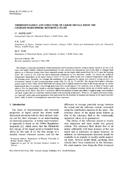 THERMODYNAMICS AND STRUCTURE OF LIQUID METALS