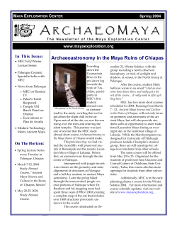2004 Spring - Maya Exploration Center