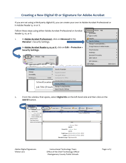Creating a New Digital ID or Signature for Adobe Acrobat