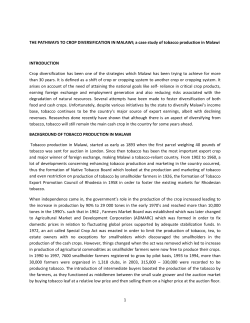 1 THE PATHWAYS TO CROP DIVERSIFICATION IN