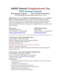 ARISE Detroit! Neighborhoods Day DPS Partner Schools