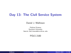 Day 13: The Civil Service System