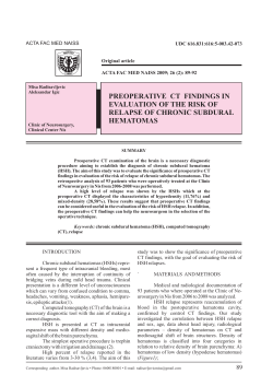 preoperative ct findings in evaluation of the risk of relapse of chronic