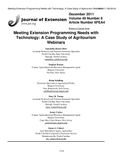 Meeting Extension Programming Needs with Technology: A Case