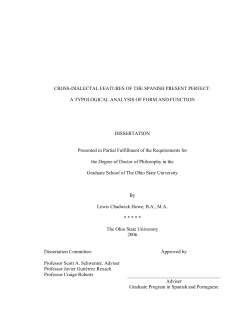 CROSS-DIALECTAL FEATURES OF THE SPANISH PRESENT