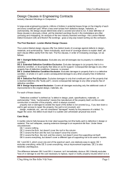 Design Clauses in Engineering Contracts