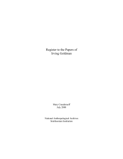 Papers - Department of Anthropology