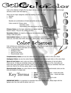 Color schemes - LiveArts Studio