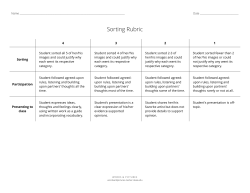 Sorting Rubric