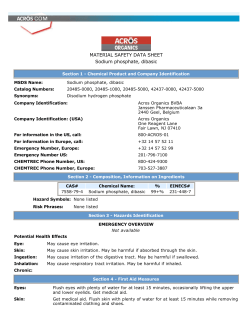MATERIAL SAFETY DATA SHEET Sodium phosphate, dibasic