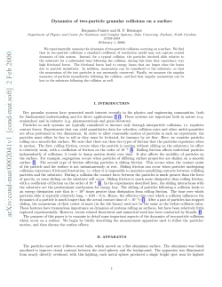 Dynamics of two-particle granular collisions on a surface