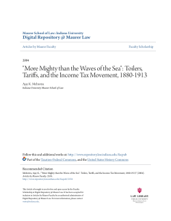 Mighty than the Waves of the Sea - Digital Repository @ Maurer Law