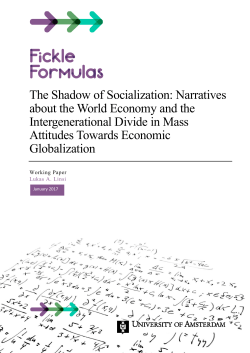The Shadow of Socialization: Narratives about the World Economy