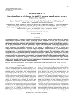Interactive effects of salinity and elevated CO2 levels on juvenile