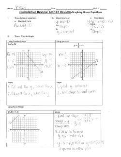 Cumulative Review Test #2 ReVieW