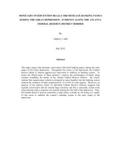 monetary intervention really did mitigate banking