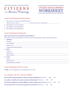 Citizen Development Worksheet