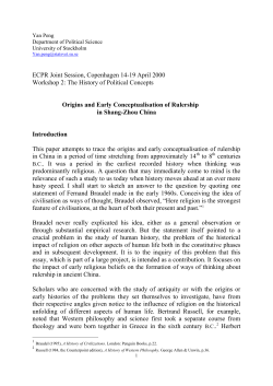 Origins and Early Conceptualization of Rulership in Shang