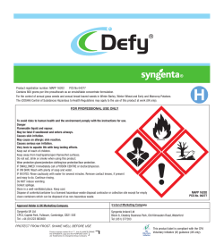 DEFY Product Label