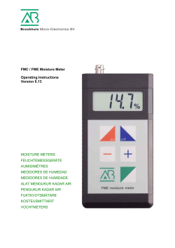 FMC / FME Moisture Meter Operating Instructions