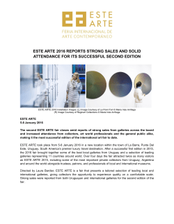ESTE ARTE 2016 REPORTS STRONG SALES AND SOLID