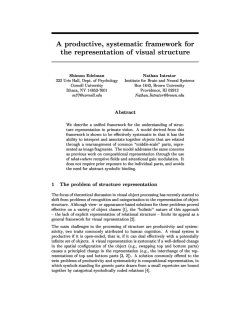 A Productive, Systematic Framework for the Representation of