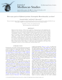 Molluscan Studies - Oxford Academic