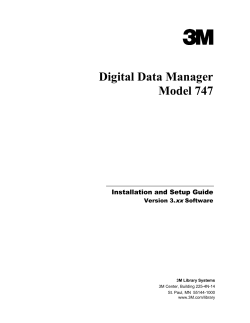 Digital Data Manager Model 747