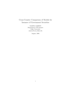 Cross-Country Comparison of Models for Issuance of Government