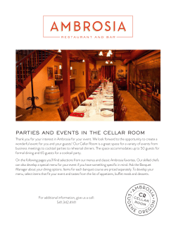 parties and events in the cellar room EUGENE OREG ON AMBROSIA
