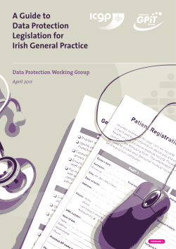 A Guide to Data Protection Legislation for Irish
