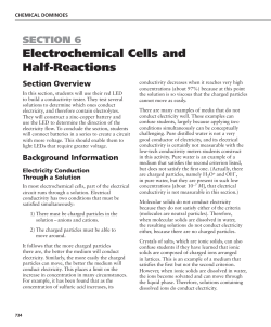 electrochemical cells and half