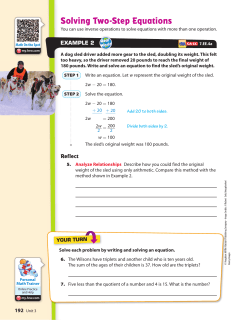 Solving Two-Step Equations