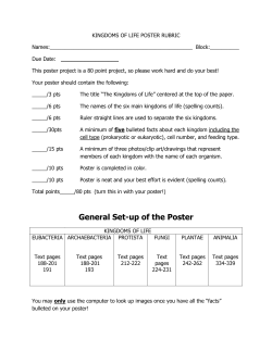 General Set-up of the Poster