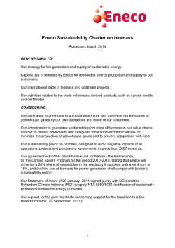 Sustainability Charter Eneco