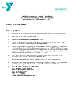 Dr. Martin Luther King, Jr. Poetry Contest