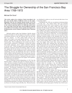 The Struggle for Ownership of the San Francisco Bay Area 1769-1972