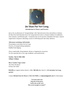 Jin Shan Pai Nei Gong - River Garden Yoga Center