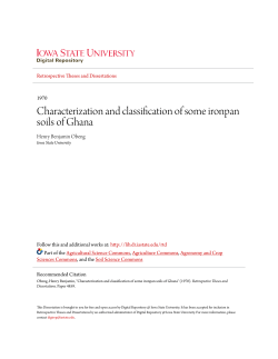 Characterization and classification of some ironpan soils of Ghana