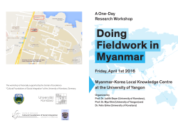 Doing Fieldwork in Myanmar