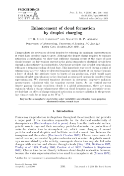 Enhancement of cloud formation by droplet charging